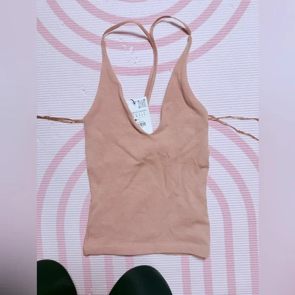 Brown Ribbed  Tank Top - Women's - Picture 4 of 7